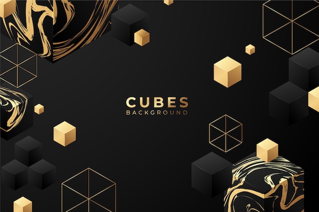 Fond Noir Dégradé Avec Des Cubes