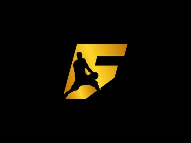 Un Fond Noir Avec Un Logo F Jaune