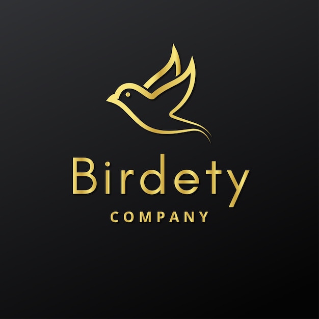 un fond noir avec un oiseau et un logo d'oiseau jaune