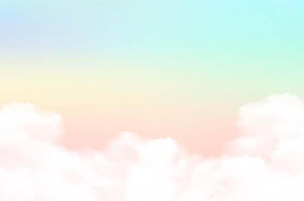 fond de nuage avec une couleur pastel