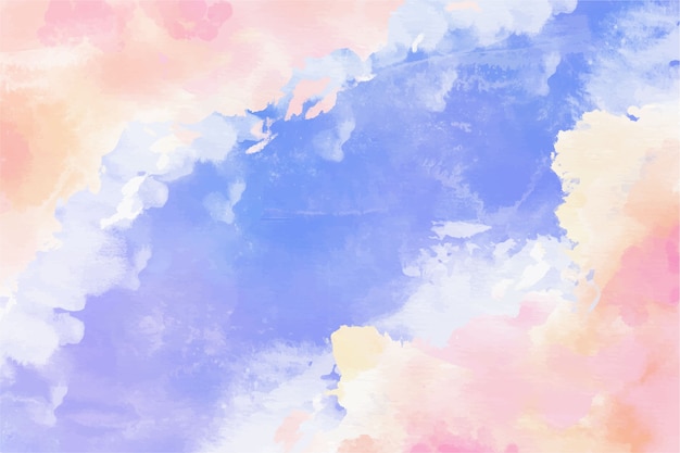 Fond De Nuages Aquarelle Coton Sucre