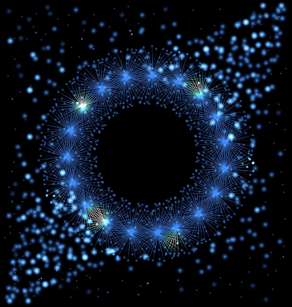 Fond de nuit étoile et nouvel an salut espace Noël