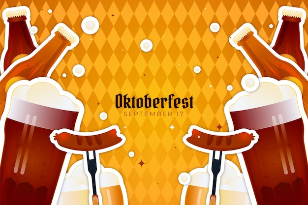 Vecteur fond d'oktoberfest dégradé