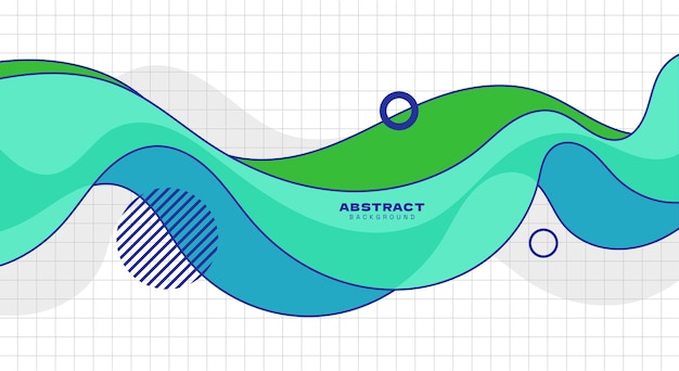 Fond d'onde créatif vert à design plat