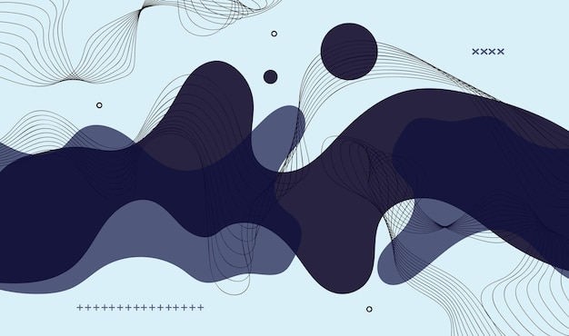 Vecteur fond ondulé abstrait moderne avec vecteur d'éléments