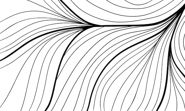 Vecteur fond ondulé abstrait noir et blanc