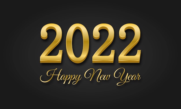 Fond D'or élégant Bonne Année 2022