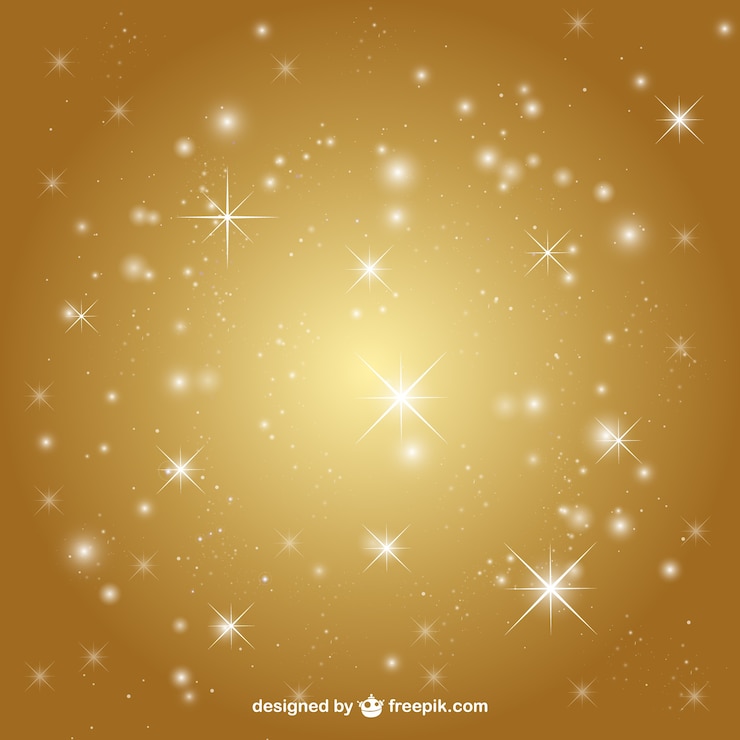 Vecteur fond d&#39;or avec des étoiles