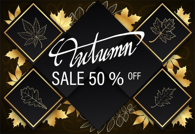 Fond Or Texte D'automne 50%