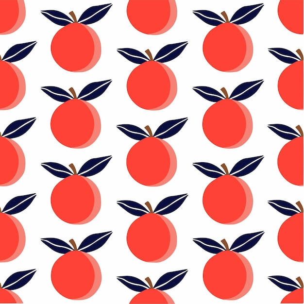 Fond Orange Avec Des Médias Sociaux Post Fruits Illustration Vectorielle