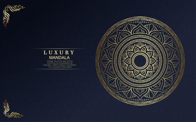 Fond Orné De Luxe Mandala Doré.