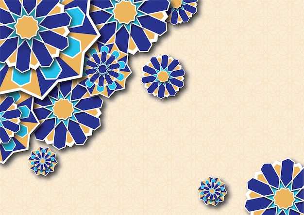 fond ornemental arabe bleu04