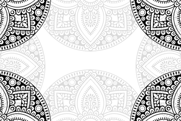 Fond Ornemental Floral Mandala