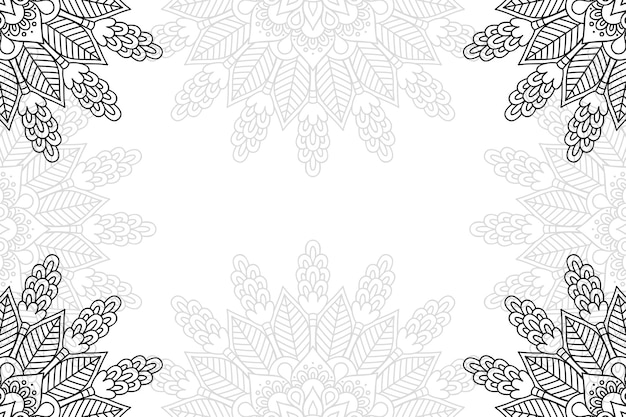 Vecteur fond ornemental floral mandala