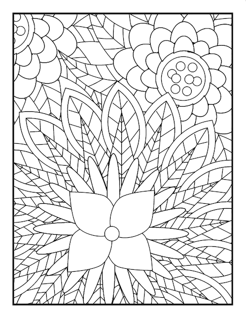 Fond De Pages à Colorier Fleur