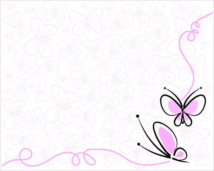 Vecteur fond de papillon dessiné à la main