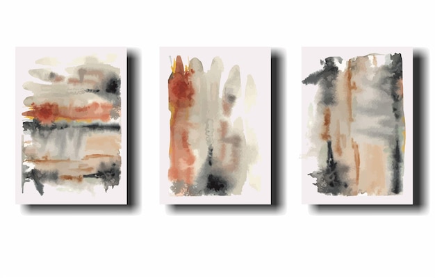 Fond de paysage aquarelle Impression moderne abstraite couleurs neutres