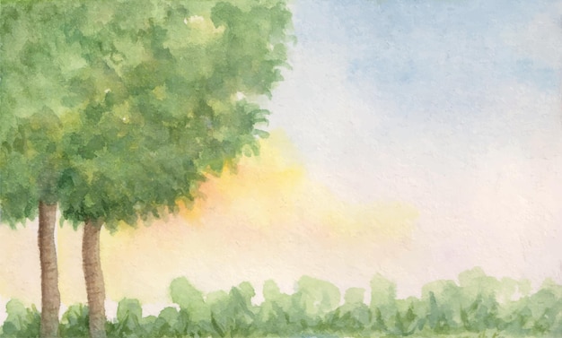 fond de paysage aquarelle