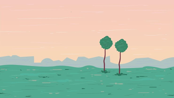 Vecteur fond de paysage de plantes et de fleurs d'été