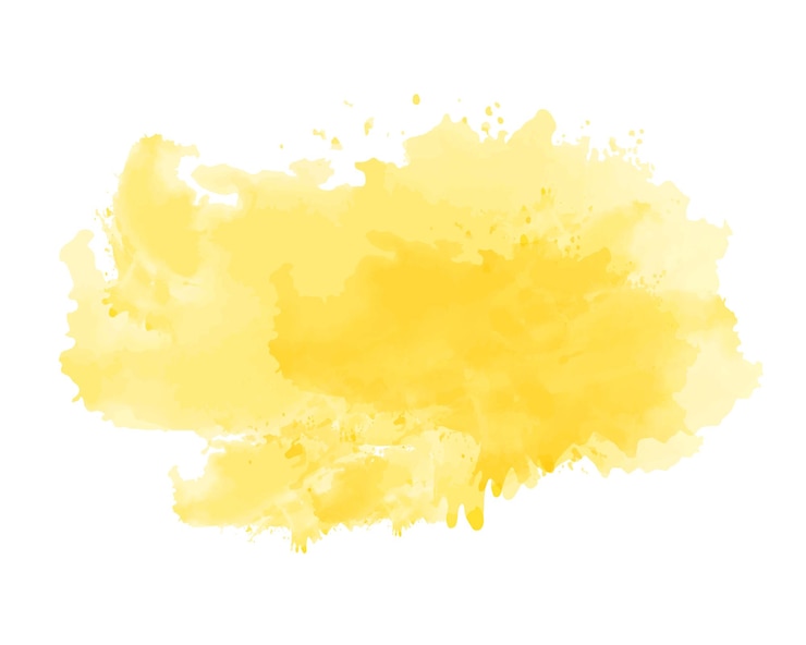 Vecteur fond de peinture aquarelle jaune abstrait