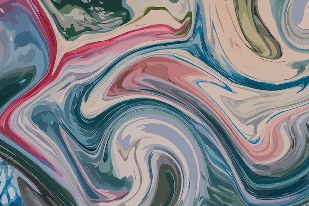 Vecteur fond de peinture en marbre liquide coloré abstrait moderne et tendance