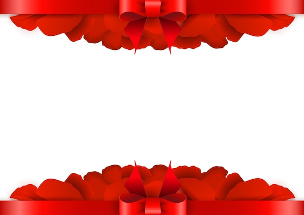 Vecteur fond de pétales de rose rouge illustration vectorielle
