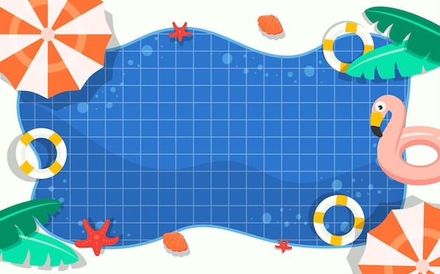 Fond de piscine d'été