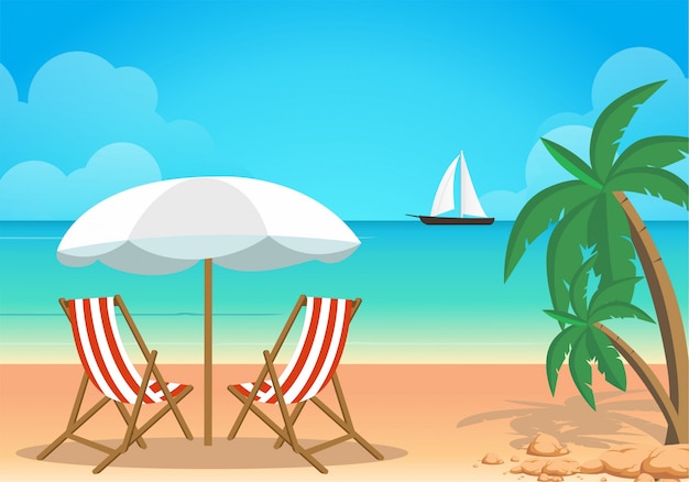 Le fond de la plage d'été
