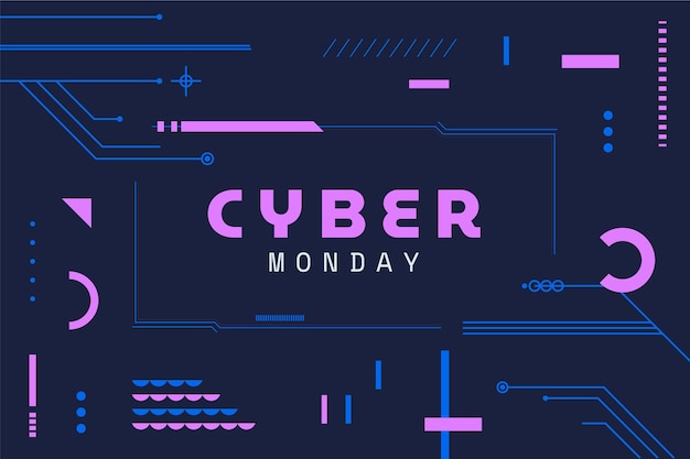 Fond plat de cyber lundi