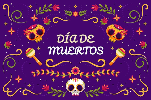 Fond Plat Dia De Muertos