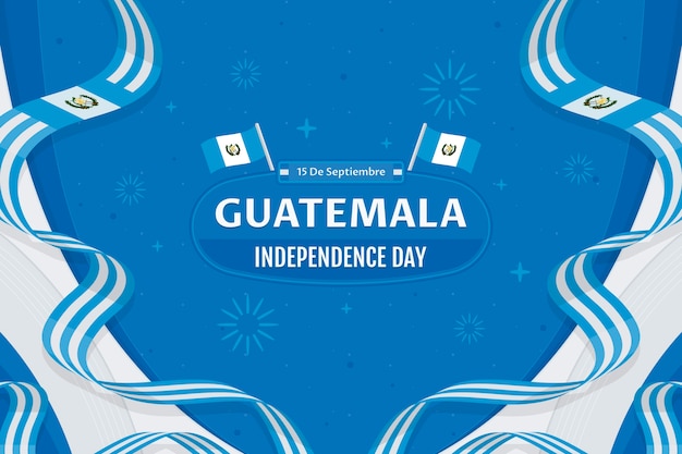 Vecteur fond plat de l'indépendance du guatemala