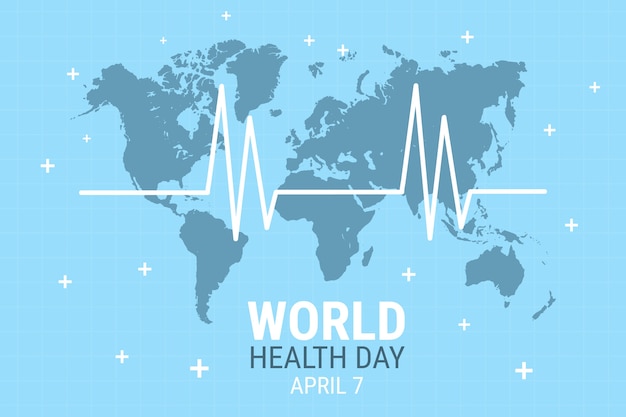 Fond Plat De La Journée Mondiale De La Santé