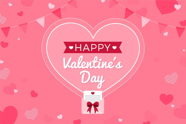Fond plat de la Saint-Valentin