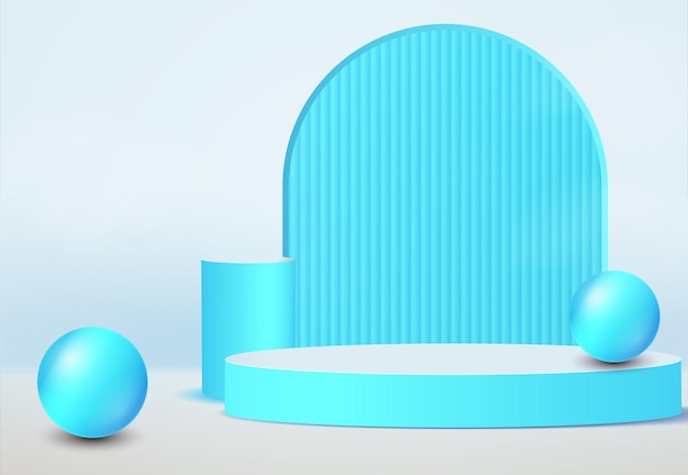 Fond de podium géométrique 3d coloré pour la maquette de présentation du produit