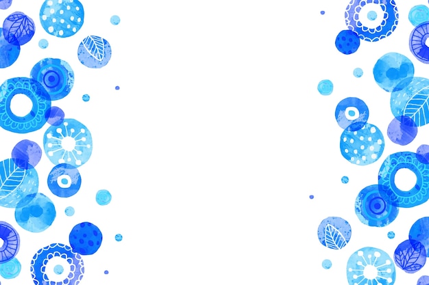 Fond de points bleus aquarelle