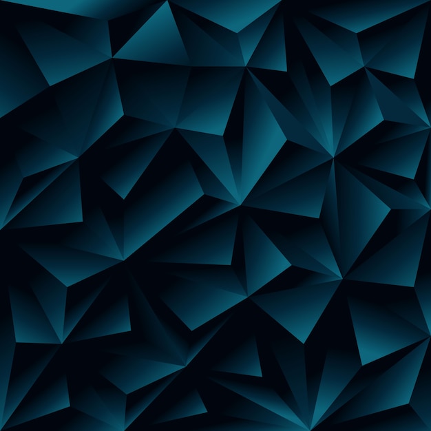 Fond polygonal bleu foncé