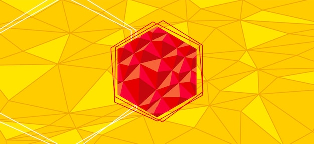 Fond Polygonal Modèle De Bannière Lumineuse Géométrique Colorée Illustration Vectorielle