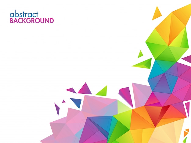 fond polygonal avec la variété de couleurs