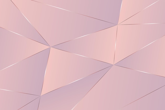 Fond De Polygone Rose Pastel De Luxe Avec Des Lignes De Contour Dégradées Dans Un Style Minimaliste