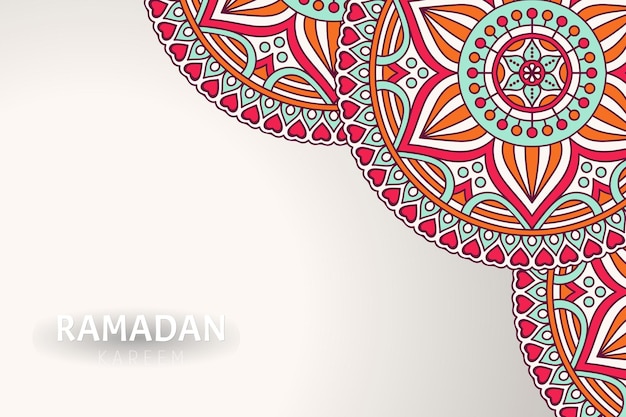 Fond De Ramadam Kareem Avec Des Ornements De Mandala