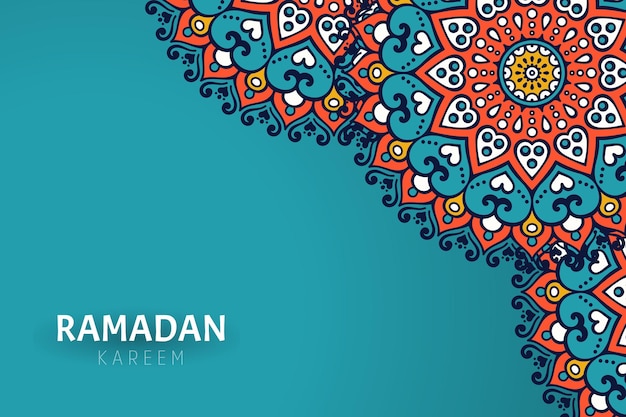 Fond De Ramadam Kareem Avec Des Ornements De Mandala