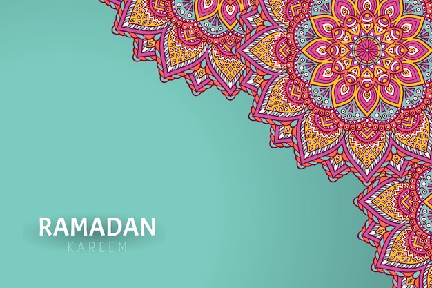 Fond De Ramadam Kareem Avec Des Ornements De Mandala