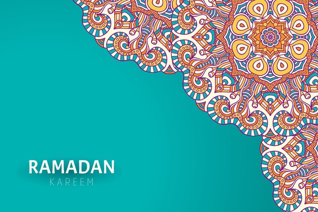 Fond De Ramadam Kareem Avec Des Ornements De Mandala