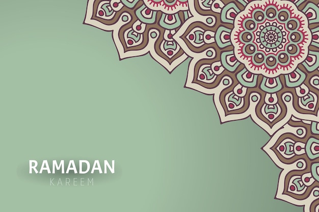 Fond De Ramadam Kareem Avec Des Ornements De Mandala