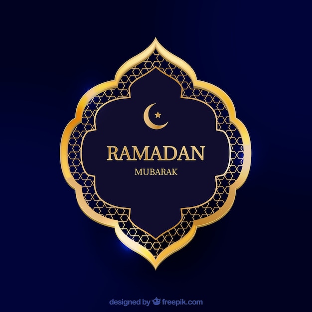 Vecteur fond de ramadan avec cadre dans un style réaliste