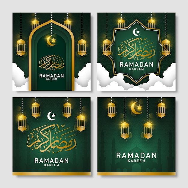 Fond De Ramadan Kareem Et Carte De Voeux Avec Lanterne