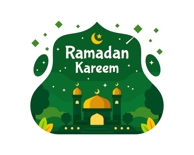 Fond De Ramadan Kareem Avec Illustration De La Mosquée