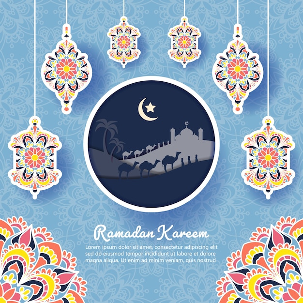 Fond De Ramadan Kareem Avec Ornement De Mandala