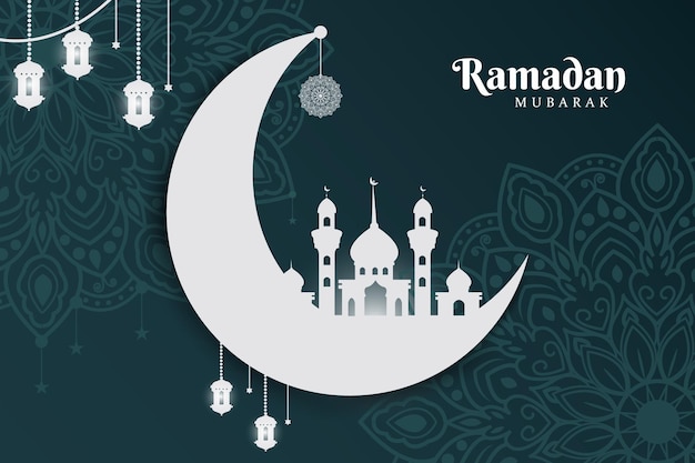 Fond de Ramadan Moubarak avec Mandala