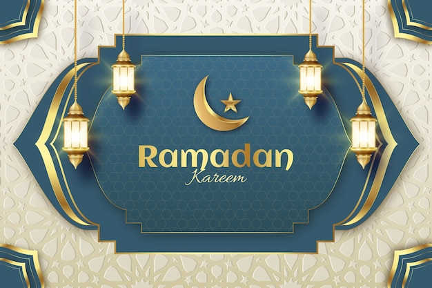 Vecteur fond de ramadan réaliste